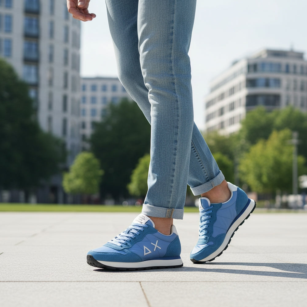 SUN68 Baskets Tom Solid Bleu Homme