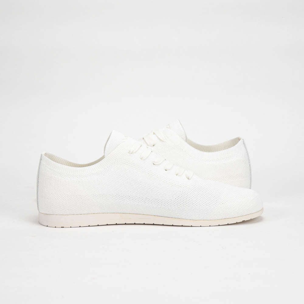 VO7 Baskets Minimalistes en Maille Blanc Homme