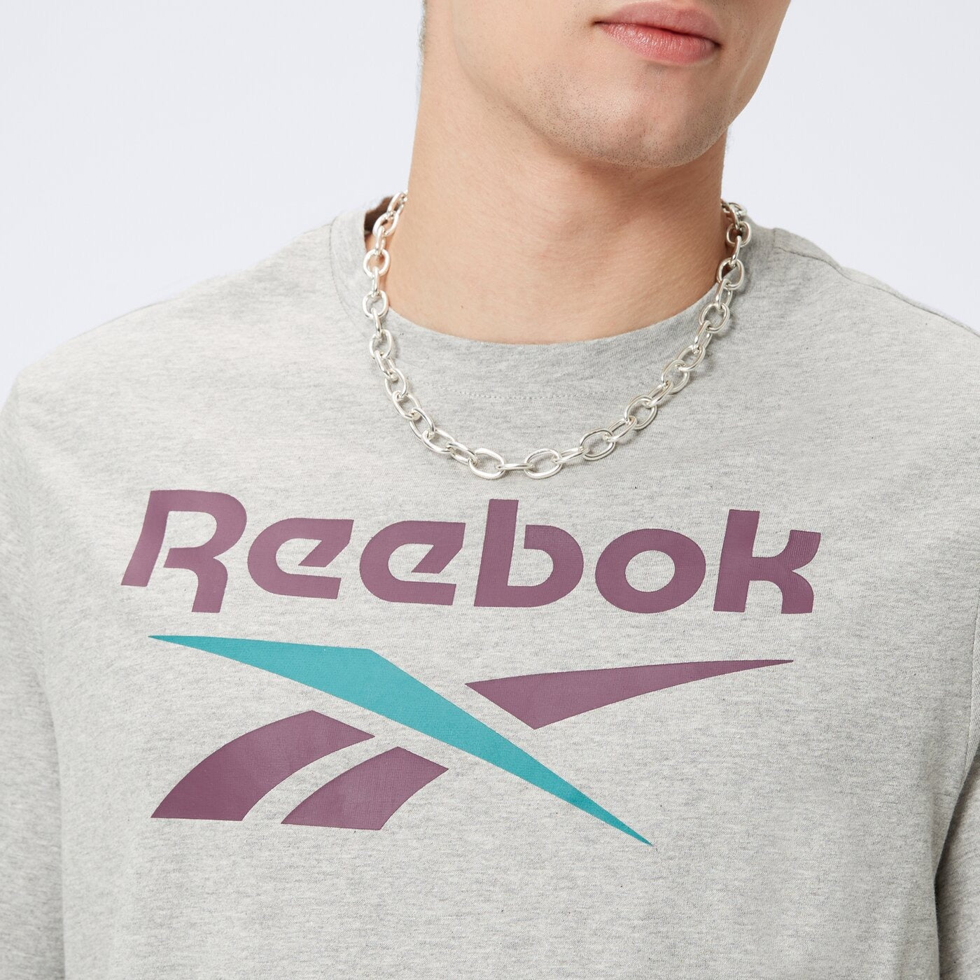 Reebok T-shirt Identity Big Logo Gris Homme