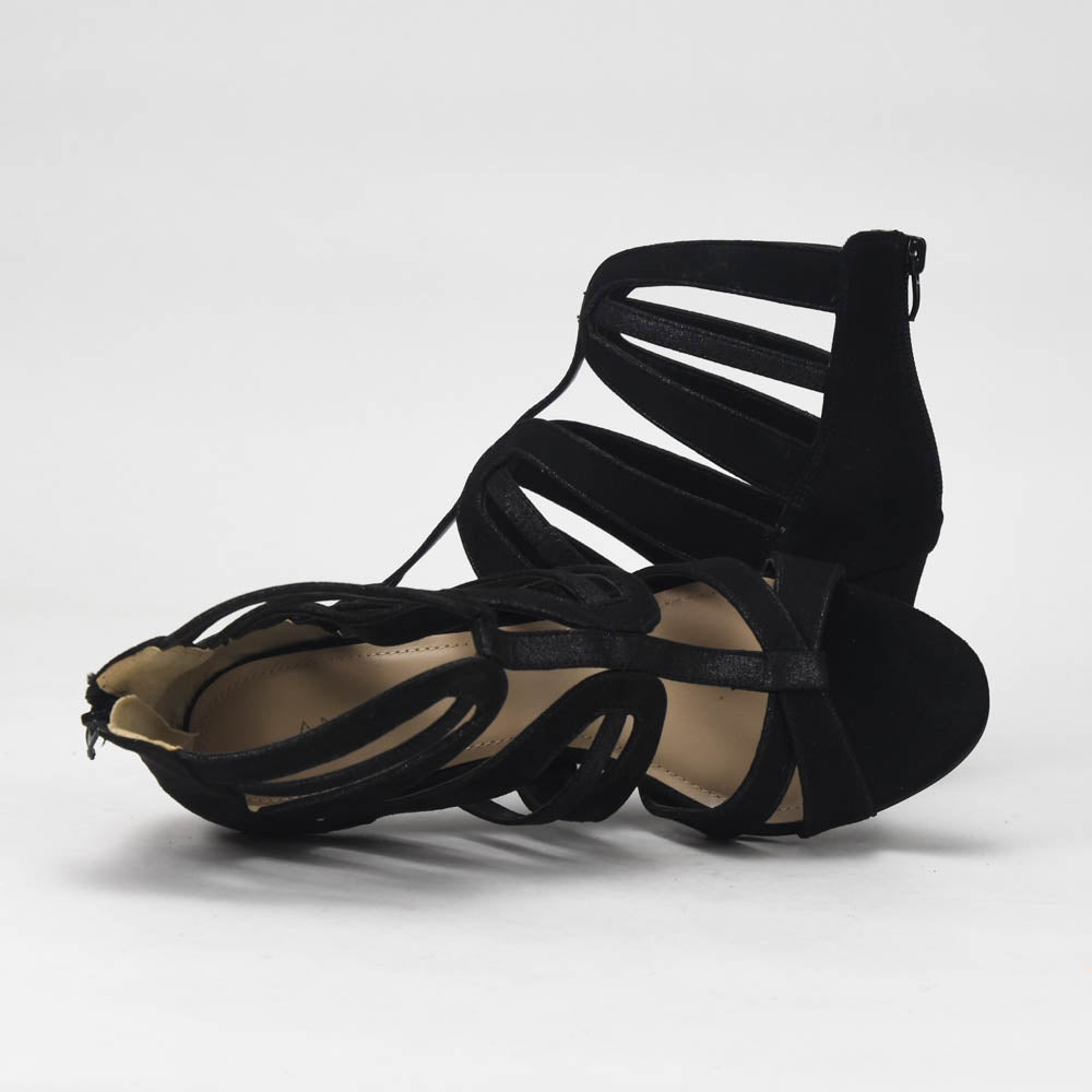 André Sandales à Talons Noir Élégantes Femme