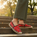 André Espadrilles Motif Bandana Rouge Femme