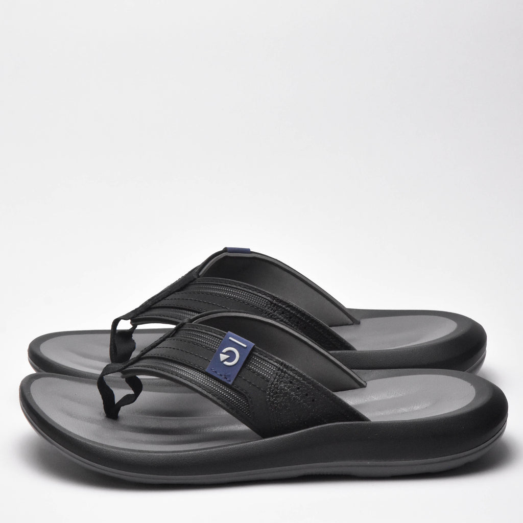 Cartago Luxemburgo Tongs Confortables Homme Noir et Gris