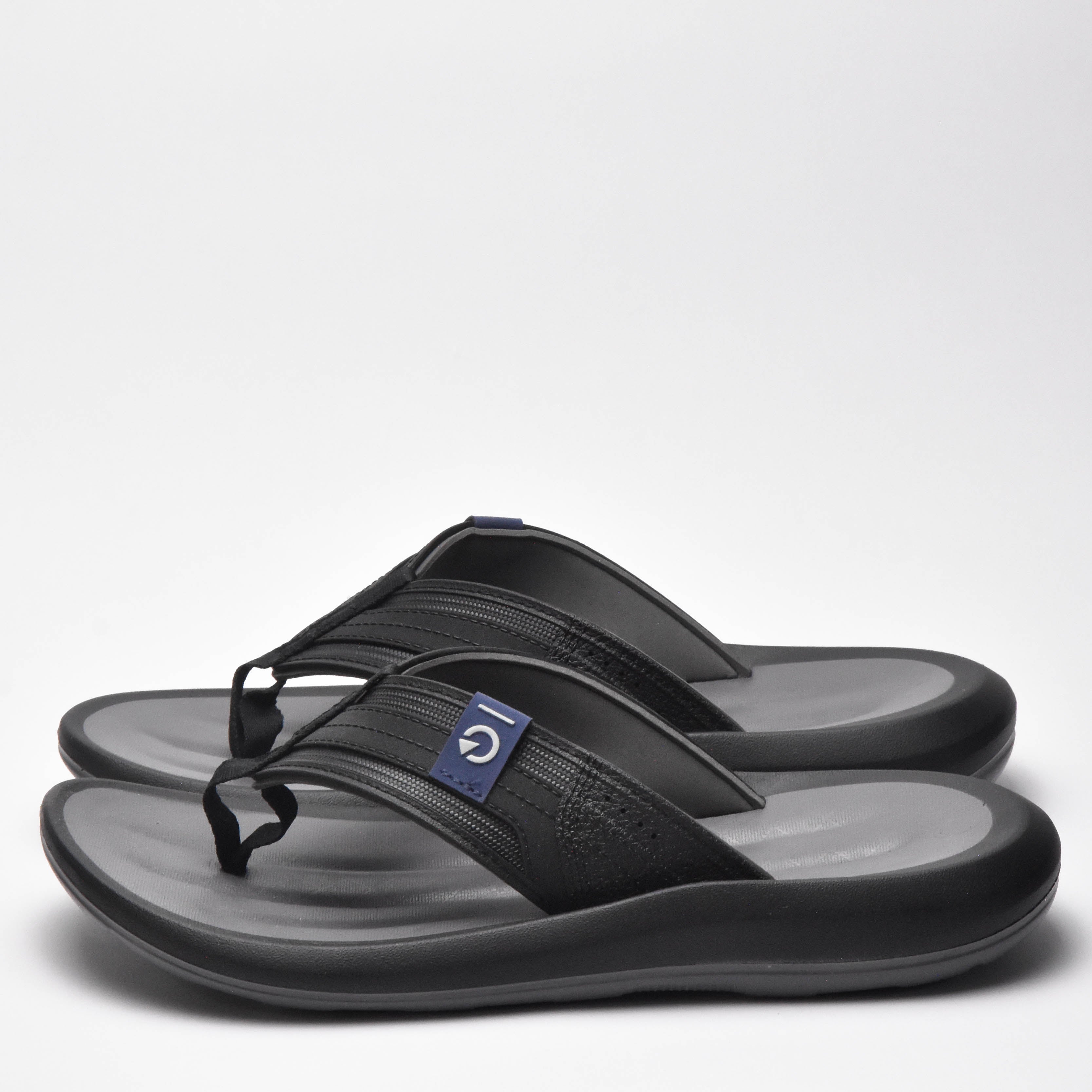 Cartago Luxemburgo Tongs Confortables Homme Noir et Gris