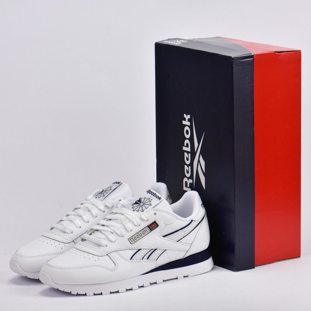 REEBOK CLASSIC LEATHER WHITE/WHITE/NAVY﻿ 1