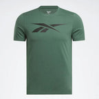 Reebok T-shirt en Coton Logo Vector Vert Homme
