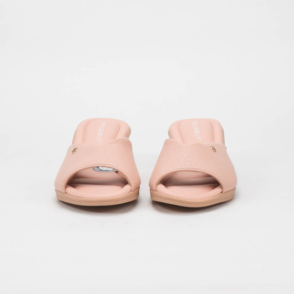 Piccadilly Sabots Compensés Élégants Rose Poudré Femme