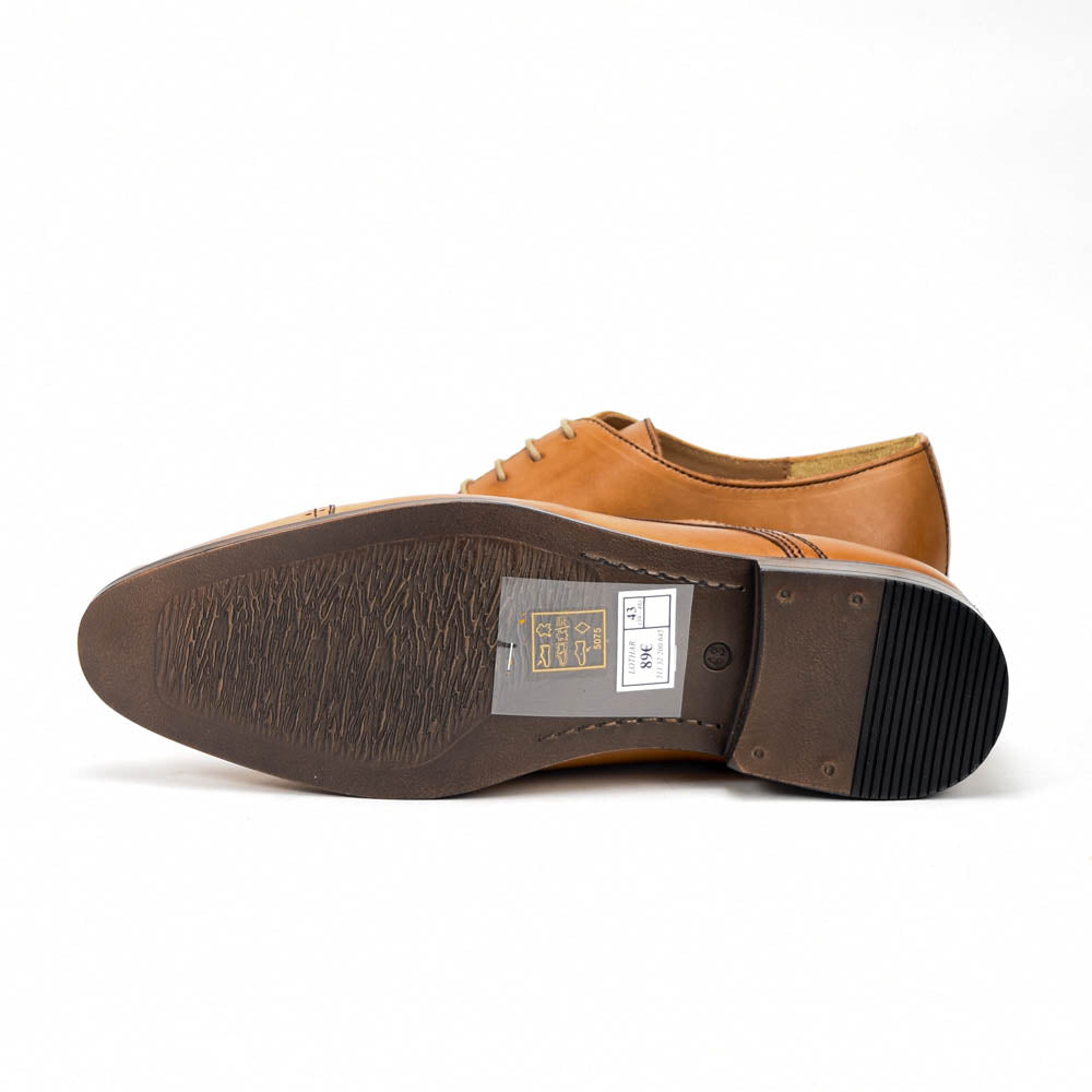André Chaussures Richelieu Cuir Marron Élégantes Homme