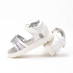 Safety Jogger Sandales Fille Blanc Pailleté Confortables