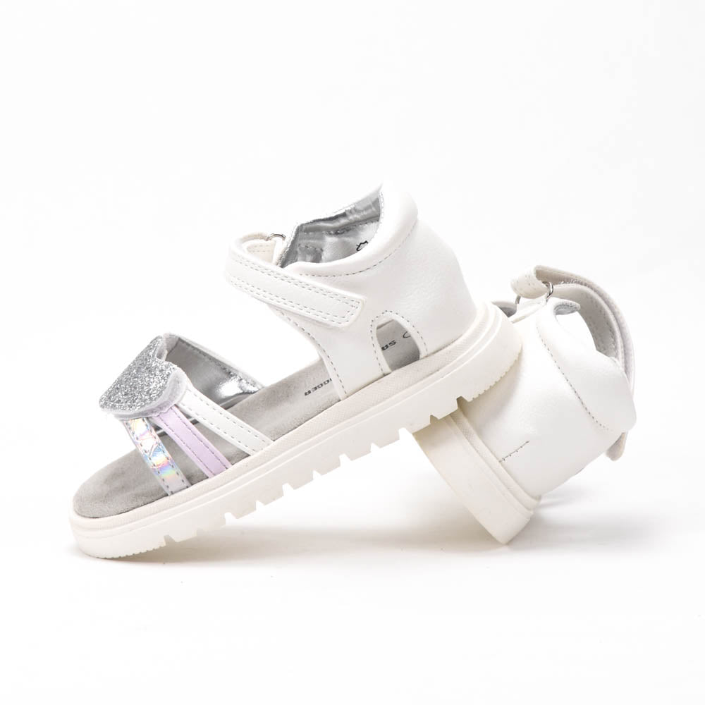 Safety Jogger Sandales Fille Blanc Pailleté Confortables