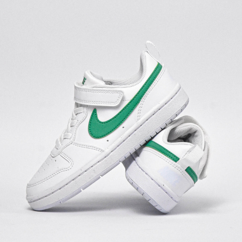 Nike Court Borough Baskets Enfant Confortables Blanc et Vert