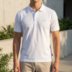 Kimland Polo Homme Blanc Classique Élégant