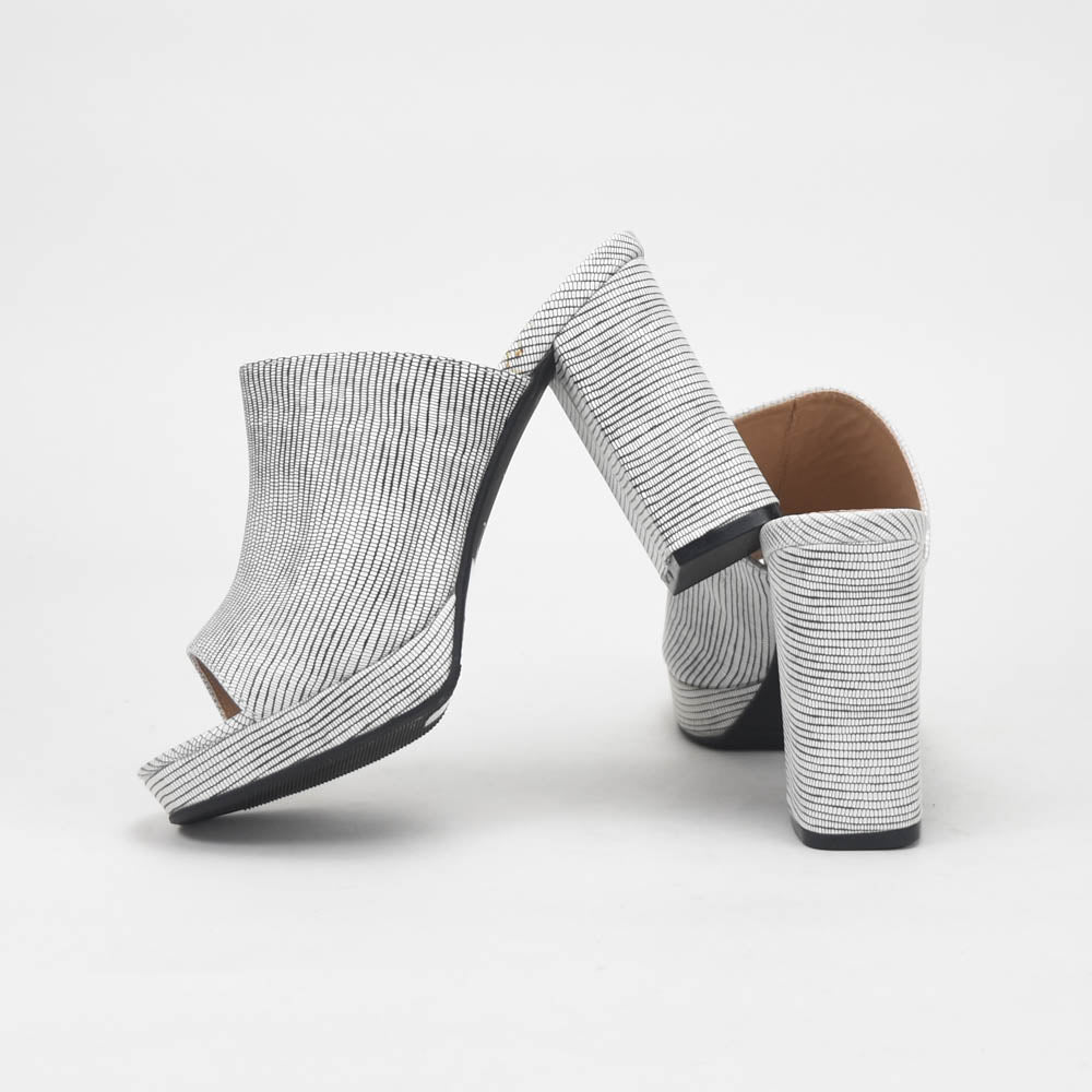 André Mules à Talons Hauts Rayées Femme