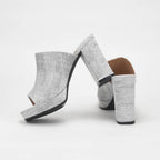 André Mules à Talons Hauts Rayées Femme