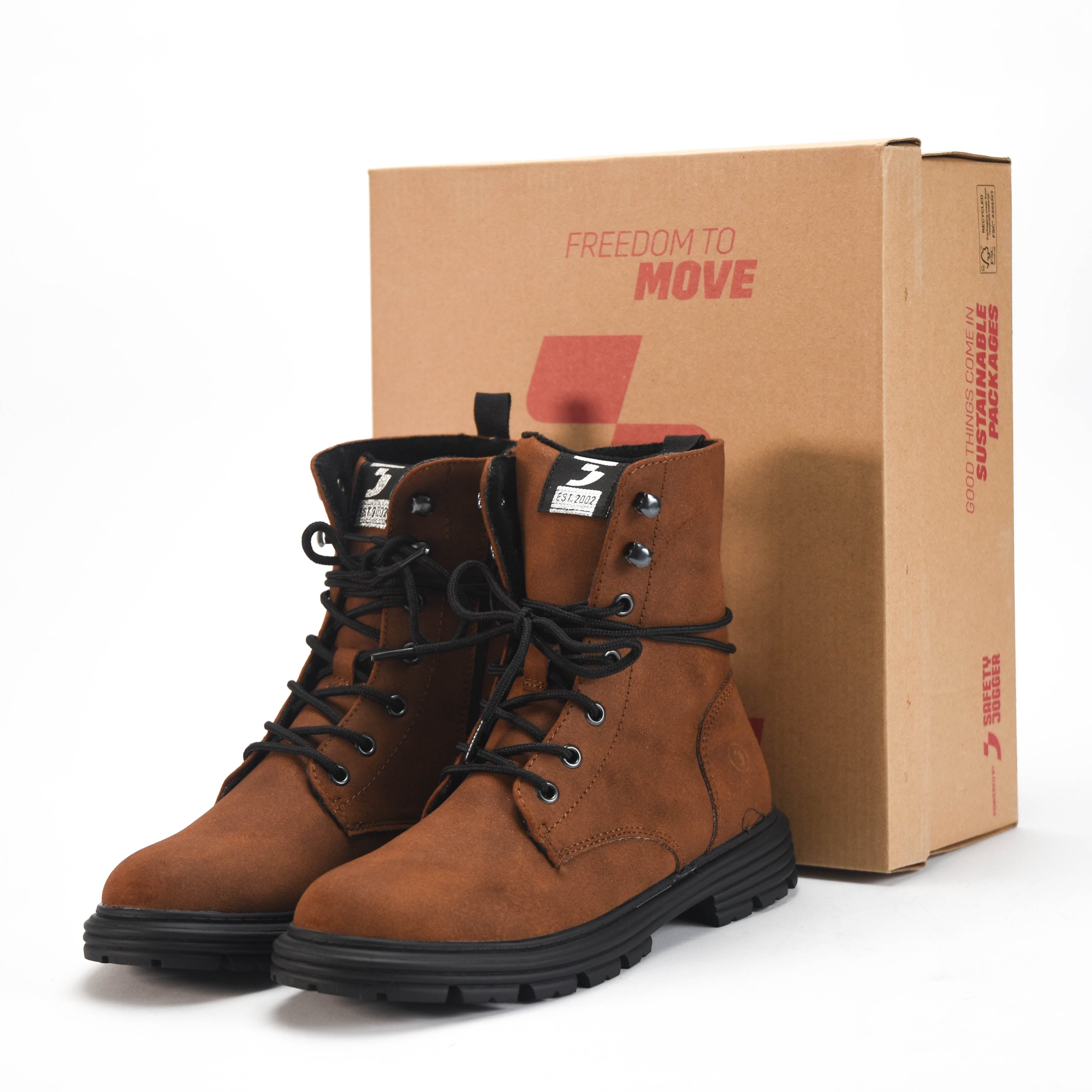 Safety Jogger Bottines à Lacets Style Nubuck Femme