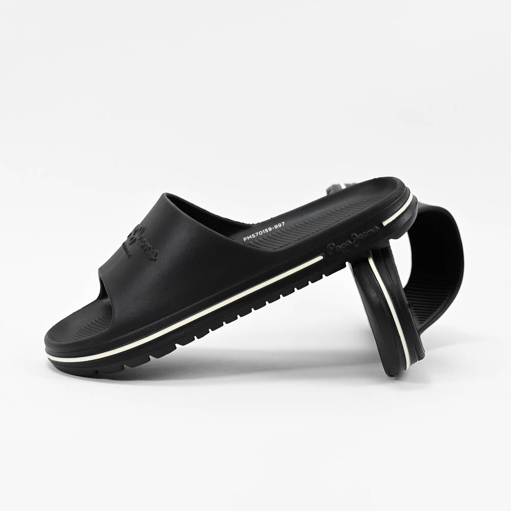 Pepe Jeans Claquettes Logo Noir Confortable Homme