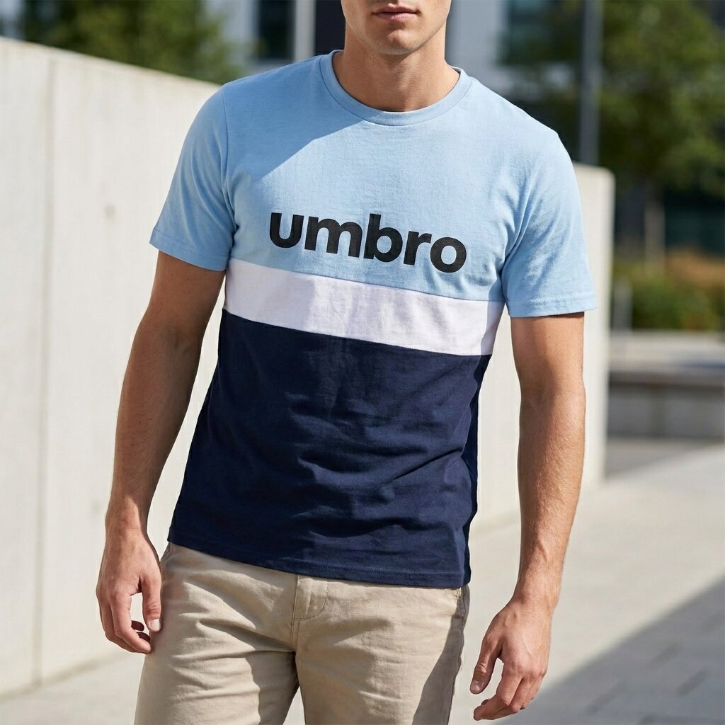 Umbro T-shirt à Logo Tricolore Homme