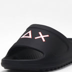 SUN68 Claquettes Logo Noir Confortable Homme
