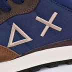 SUN68 Baskets Ally Solid en Daim et Textile Homme