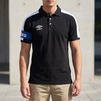 Umbro Polo Sportif Noir et Blanc Homme