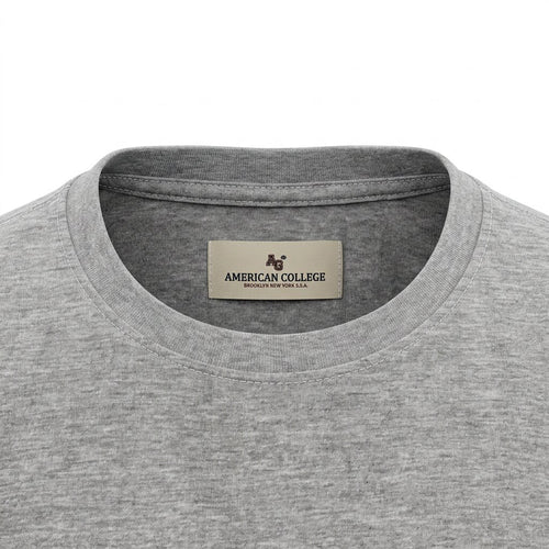 American College T-shirt Gris à Logo Homme