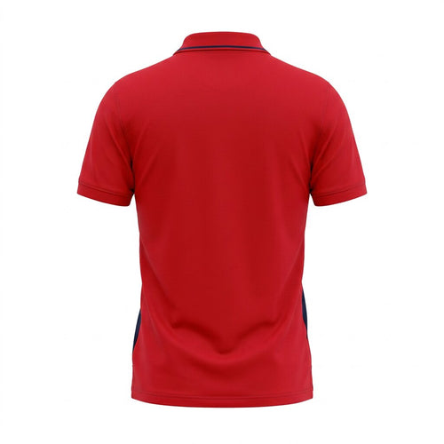 American College Polo Homme Rouge Style Sportif Élégant