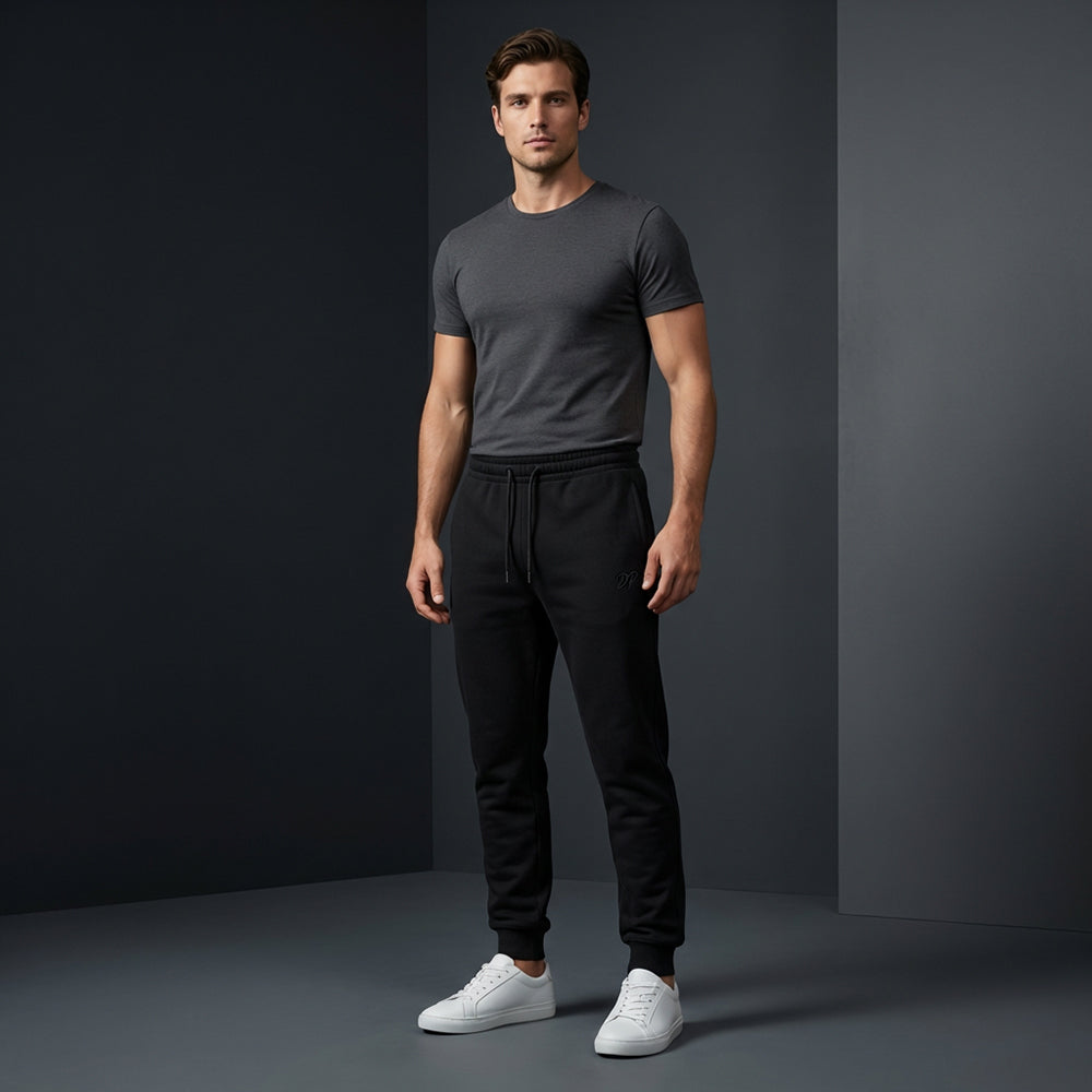 Depart Jogging Slim Homme Noir Confortable