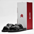 Kito Claquettes Confortables à Boucles Noir Homme
