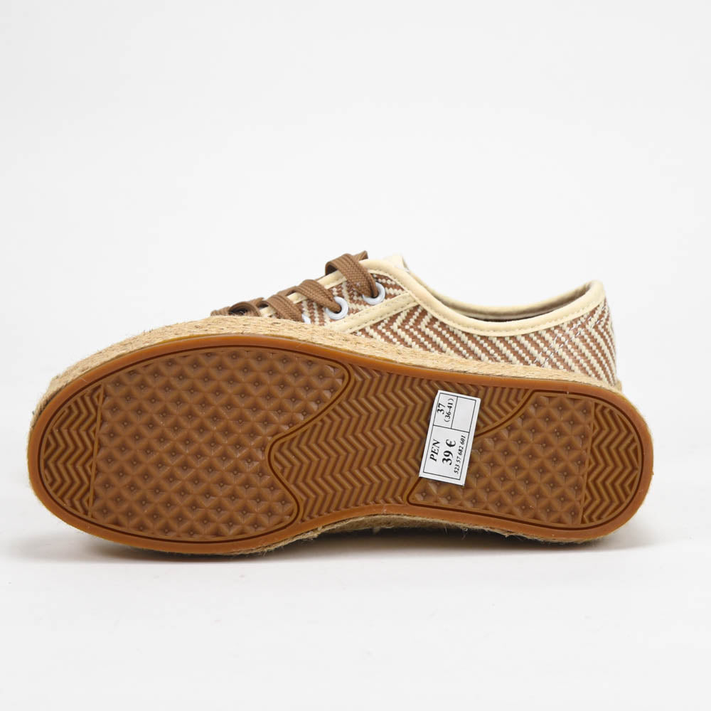 André Espadrilles à Lacets Motif Chevron Femme