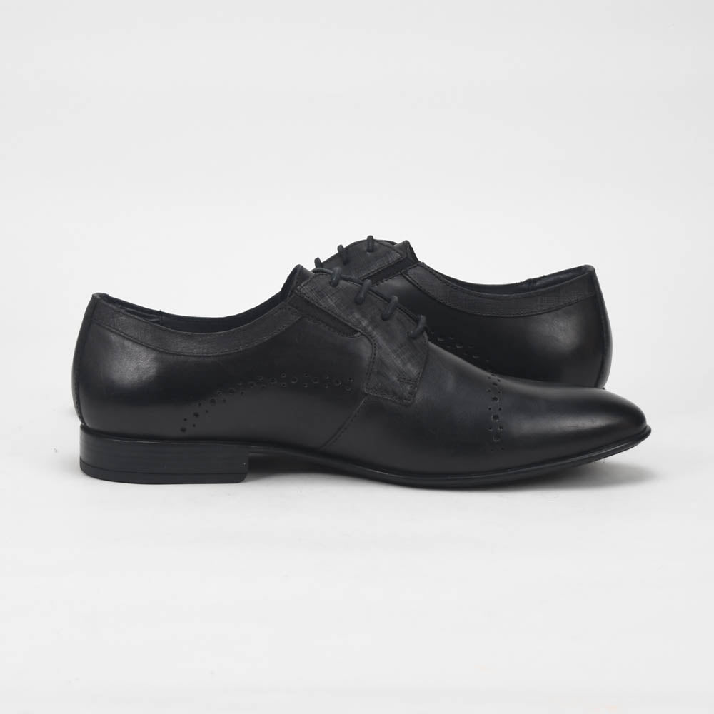 André Chaussures de Ville Élégantes en Cuir Noir Homme