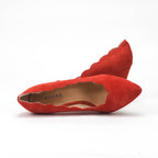 André Escarpins Daim Rouge Élégants Femme