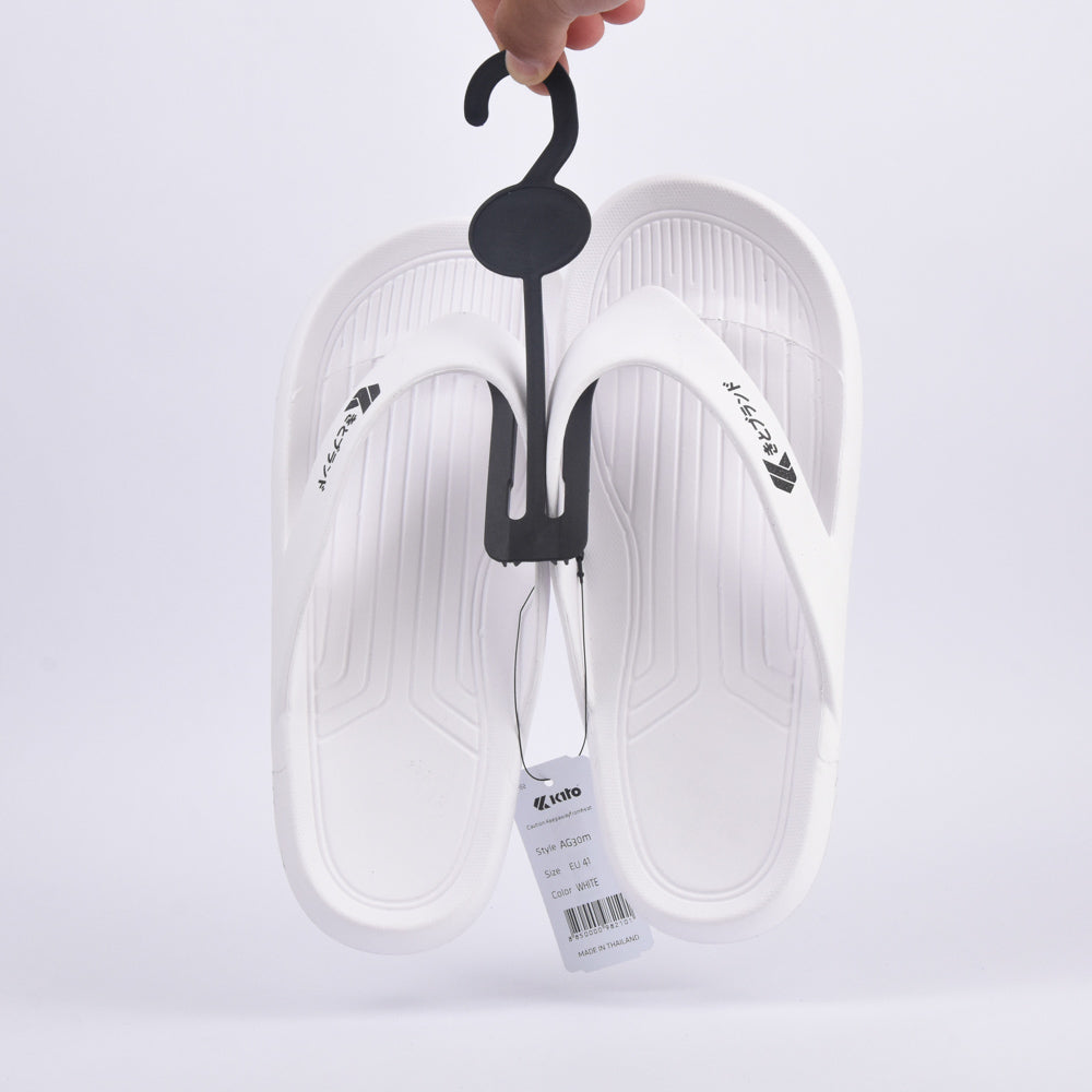 Kito Claquettes Tongs Confortables Blanc Homme