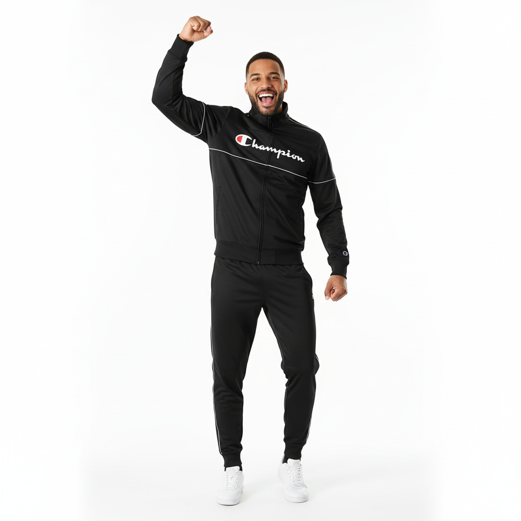 Champion Ensemble de Survêtement Sport Noir Homme