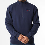 Reebok Sweat Col Zippé Molleton Confortable Homme