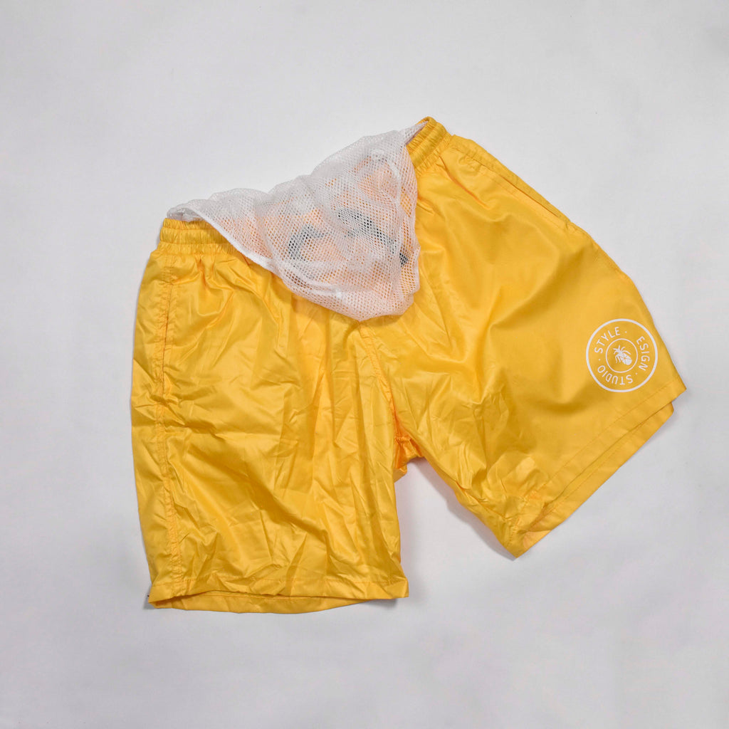 Kimland Short de Bain Jaune Confortable Homme