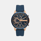 Armani Exchange Montre Chronographe Cadran Bleu Homme