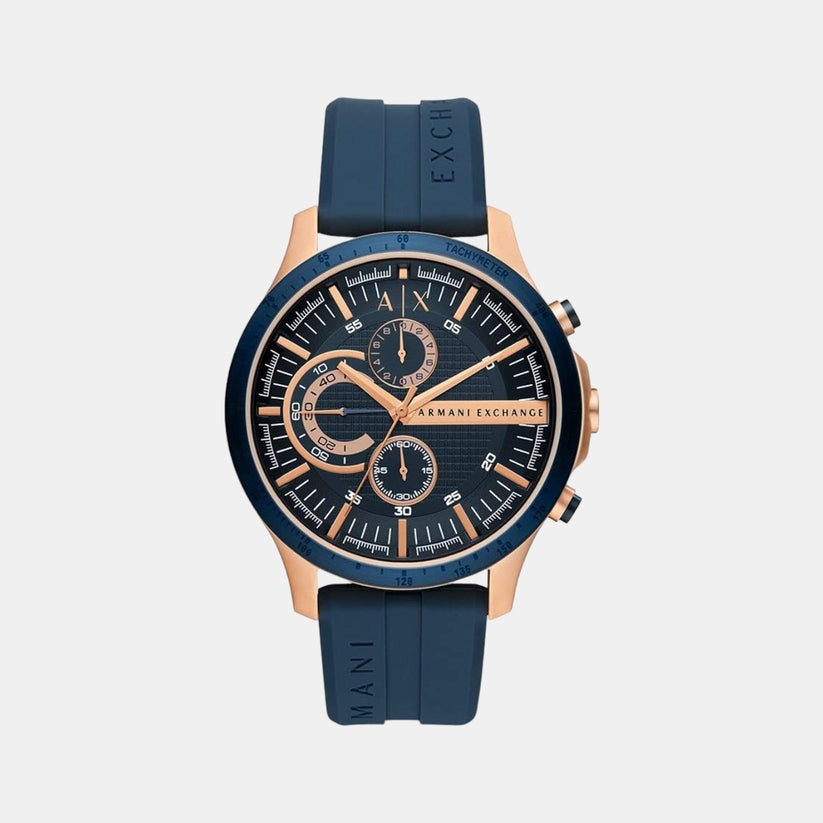 Armani Exchange Montre Chronographe Cadran Bleu Homme