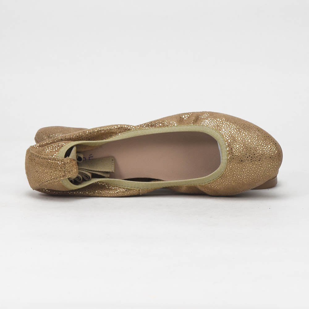 André Ballerines Dorées Confortables Femme