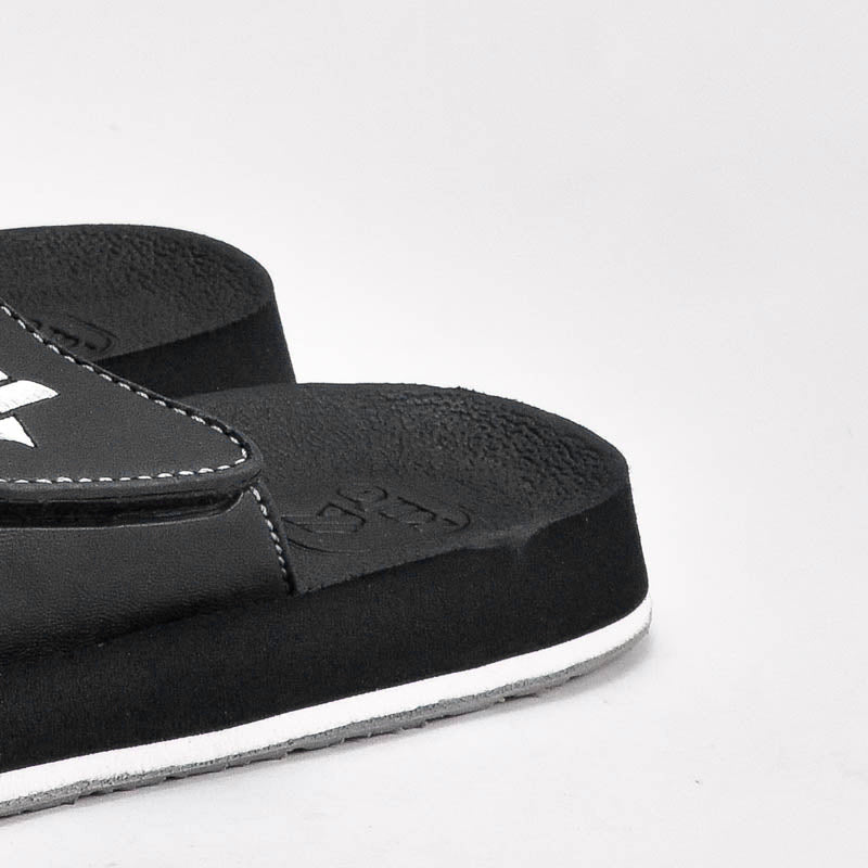 Kito Sandales Confortables à Scratch Noir Homme