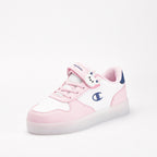 Champion Baskets Basses Roses et Blanches Fille