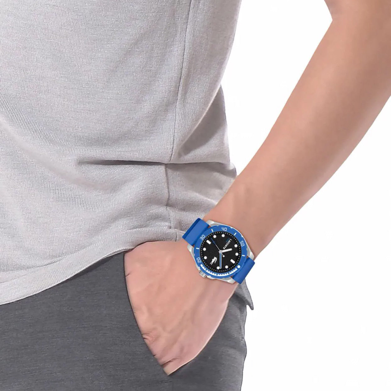 Montre Lacoste Sportive Bracelet Silicone Bleu Homme