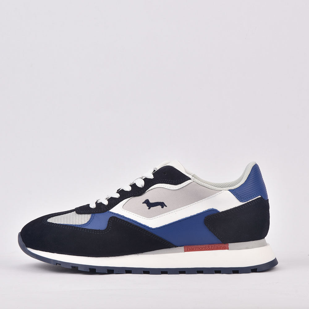 HARMONT AND BLAINE SCARPA UOMO CALF BLU GRIGIO﻿ 6