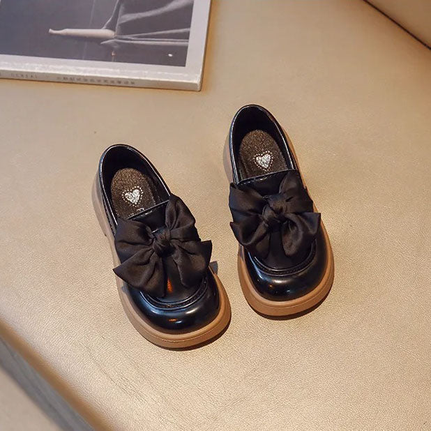 Kimland Mocassins Noir à Nœud Élégants Fille