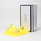 André Sandales Translucides Jaunes Femme