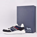 HARMONT AND BLAINE SCARPA UOMO CAMOSCIO  TEX FABRIC BLU  BIANCO  ﻿ 1