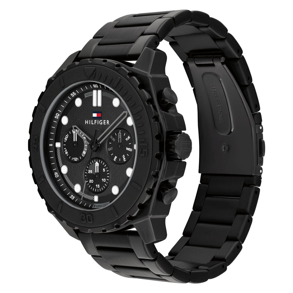 Montre Tommy Hilfiger Chronographe Acier Noir Homme