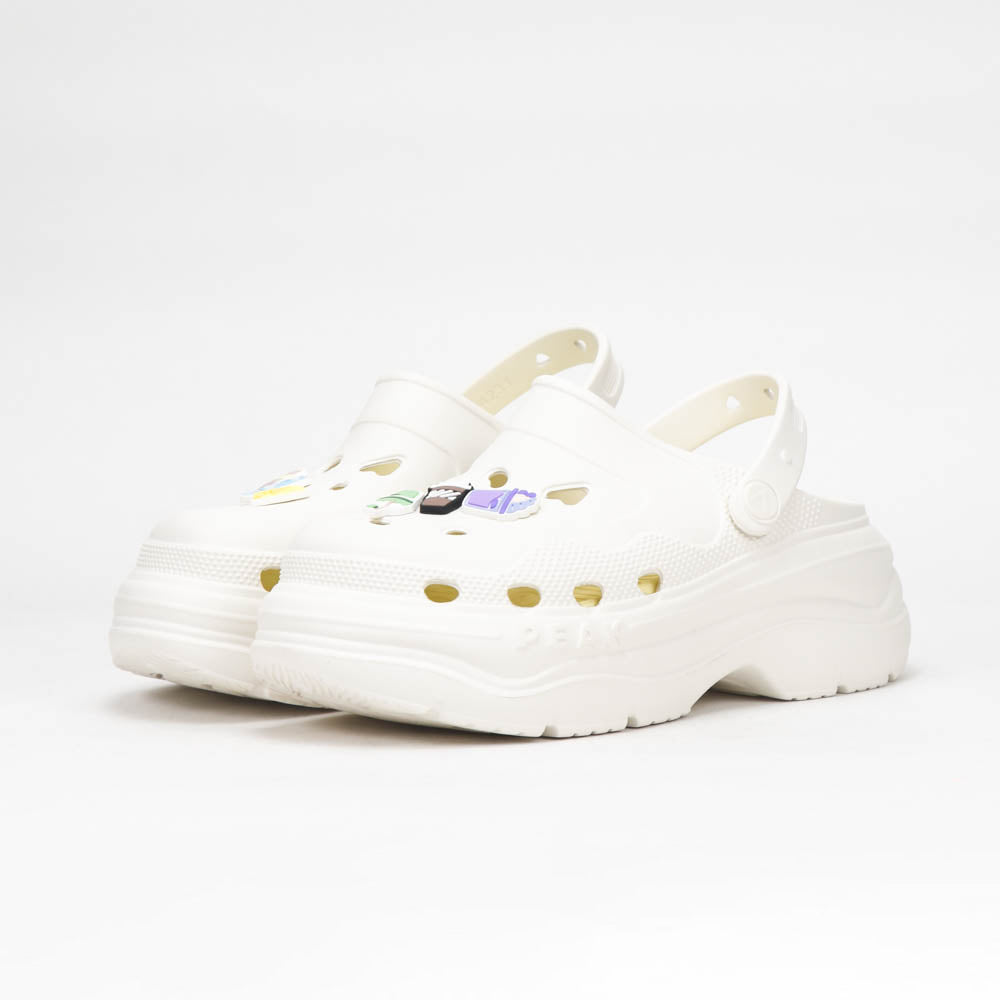 Peak Sabots Plateforme Confortables Blanc Femme