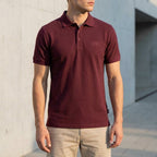 Kimland Polo Homme Bordeaux Élégant