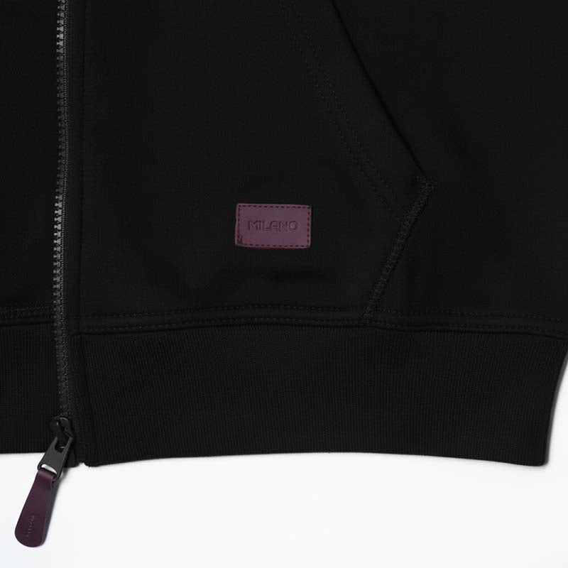 Milano Sweat à Capuche Zippé Premium Homme Noir