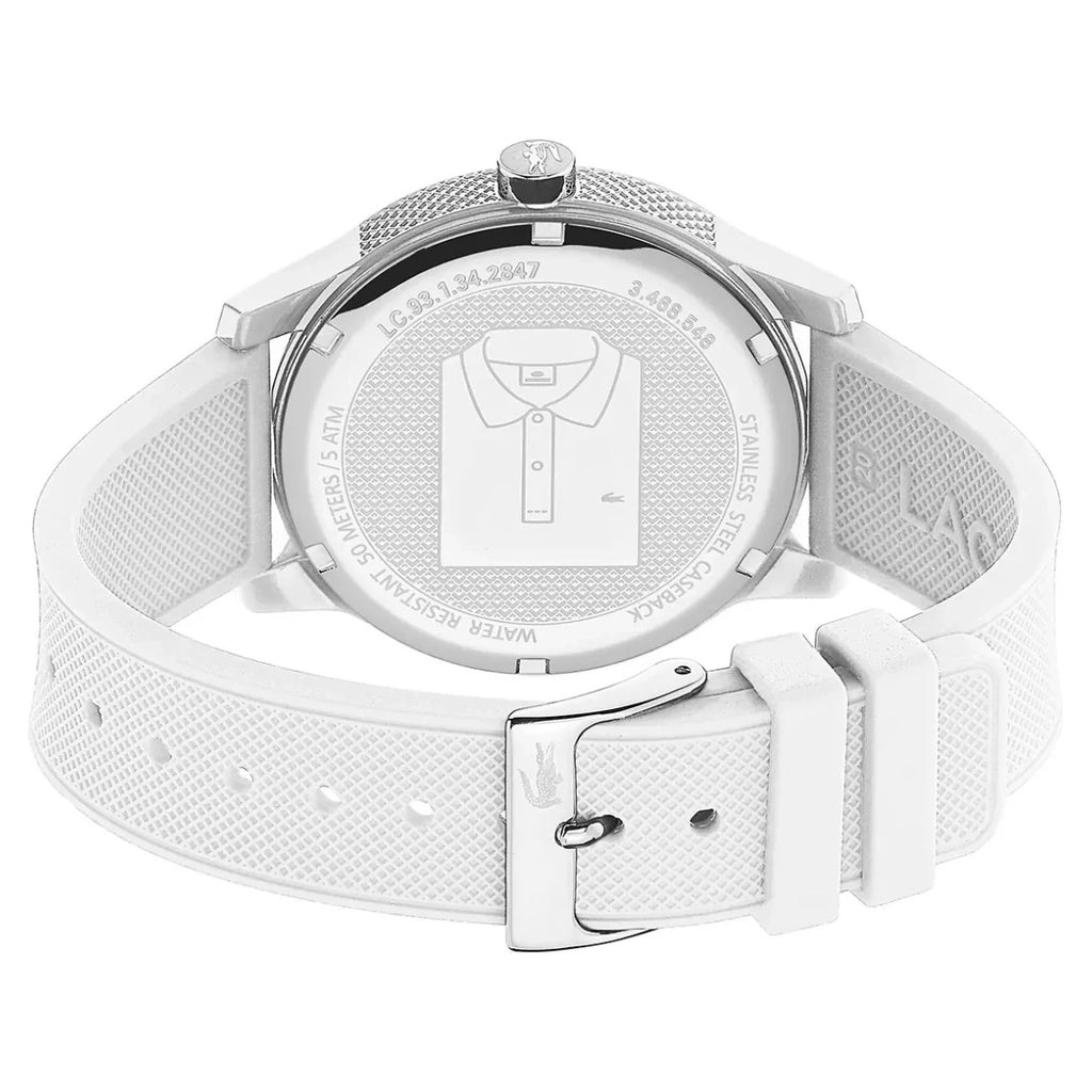 Montre Lacoste Bracelet Silicone Blanc Élégante Unisexe