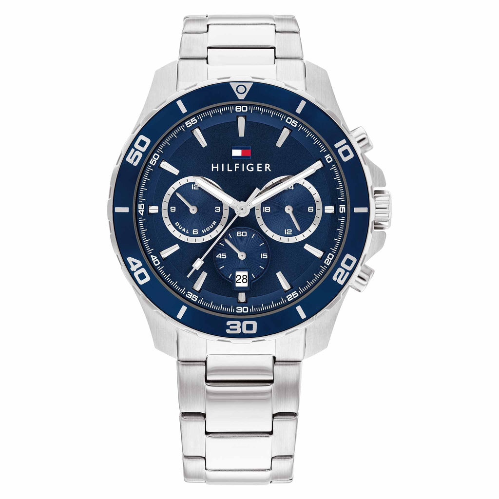 Montre Tommy Hilfiger Chronographe Cadran Bleu Homme